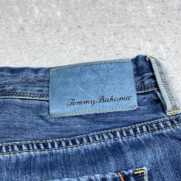 Tommy Bahama Jeans Mens Size 36 Blue Standard Bootcut Dark Wash Denim Pockets - Picture 10 of 15